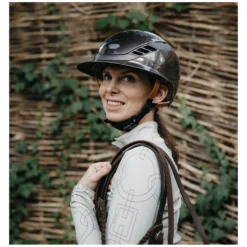 Loesdau Reithelme<ABUS PIKEUR Reithelm AirLuxe Pure Metallic Hazelnut