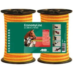 Loesdau Elektrobänder & -Seile<AKO Elektroband- Doppelpack 2er-Set mit je 200 Meter (10 mm)