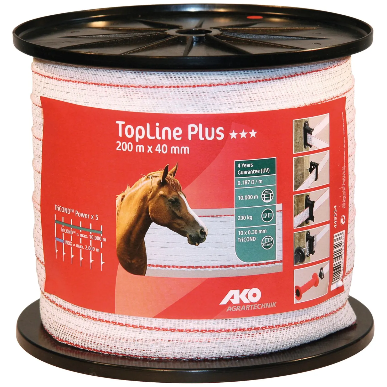 Loesdau Elektrobänder & -Seile<AKO Elektroband TopLine Plus 40 mm