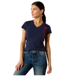 Damen ARIAT Polo & T-Shirts<T-Shirt Vertical-Logo Tee für Damen