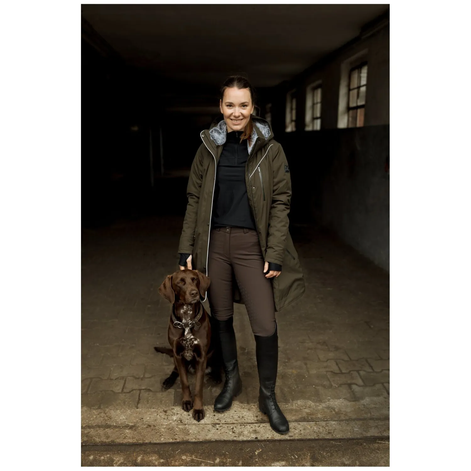 Damen ARIAT Reithosen<Winter-Reithose Tri Factor Vivacity Half Grip