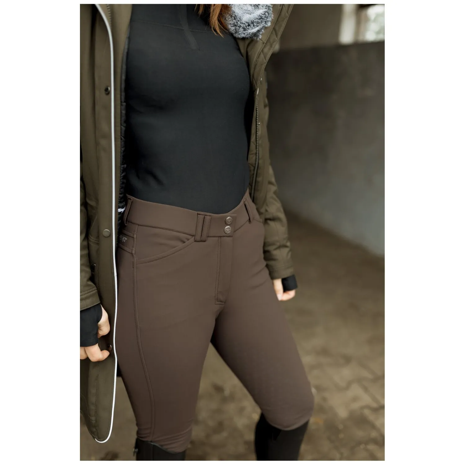 Damen ARIAT Reithosen<Winter-Reithose Tri Factor Vivacity Half Grip