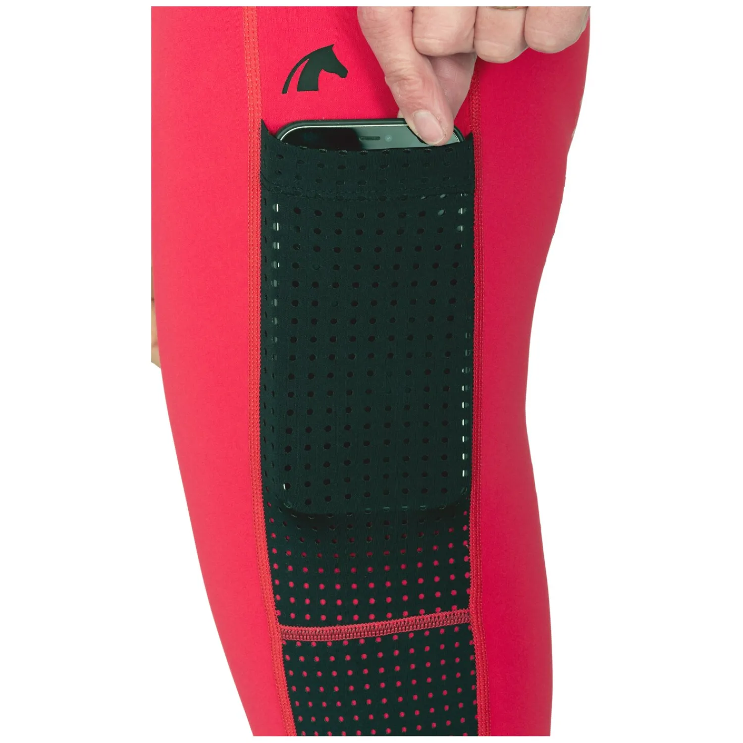 Damen black forest Reithosen<Grip-Vollbesatz-Reitleggings mit Mesh