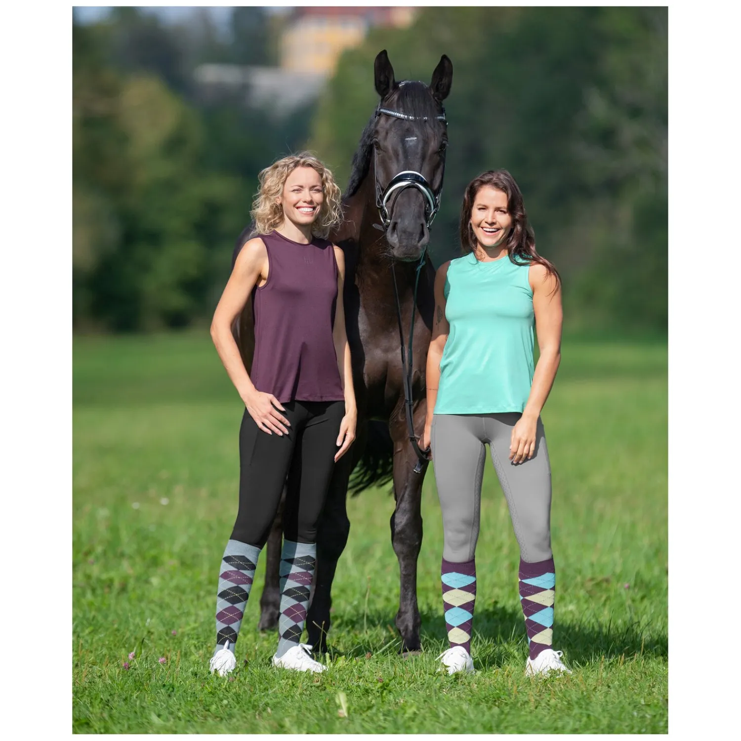 Damen Loesdau Reithosen<black forest Grip-Vollbesatz-Reitleggings