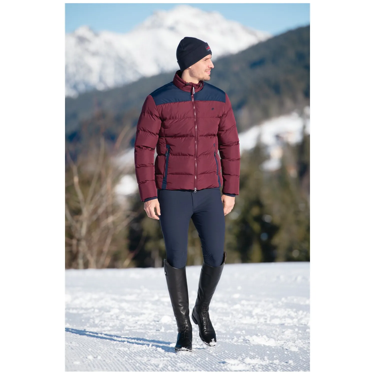 Herren Loesdau Reitjacken<black forest Steppjacke mit Stehkragen