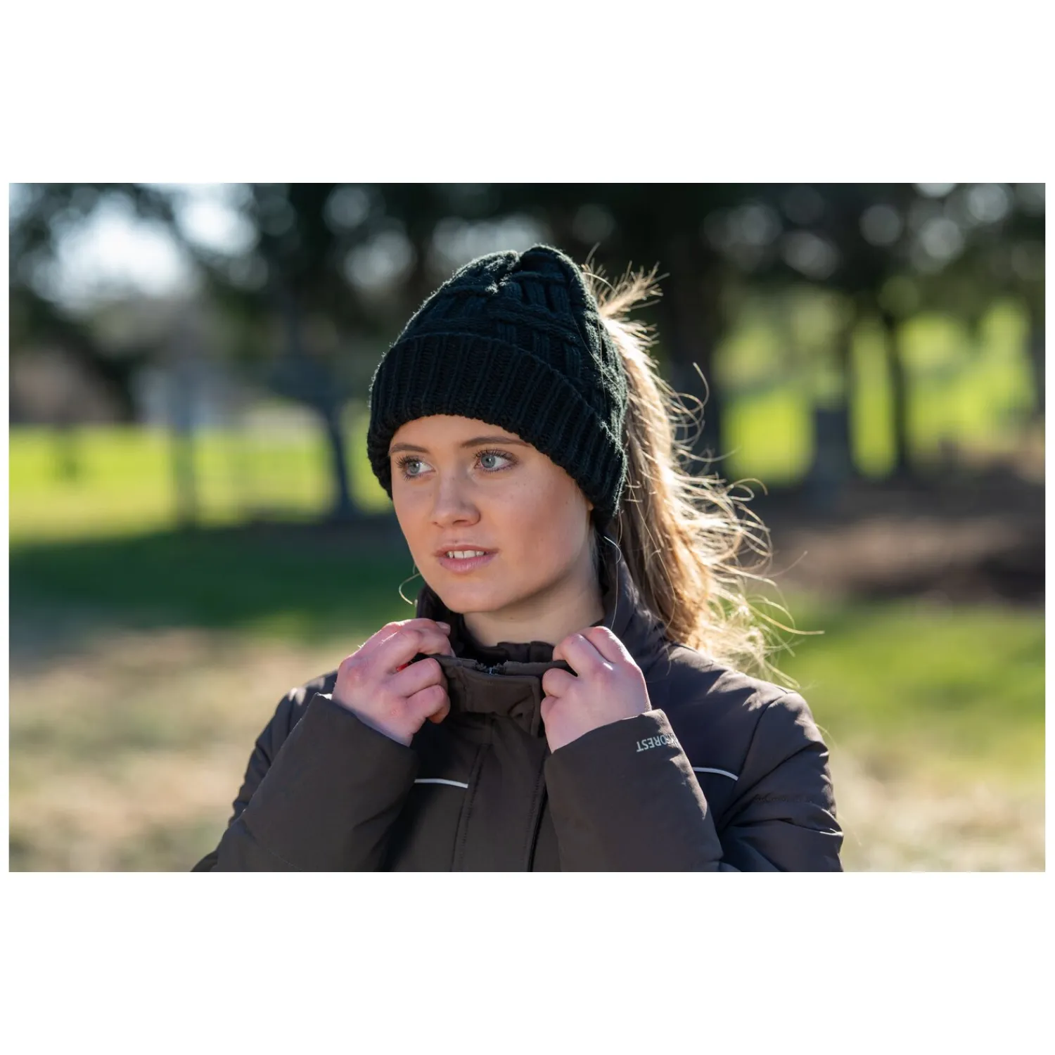 Loesdau Mützen & Schals<forest Strickmütze für Haarzopf
