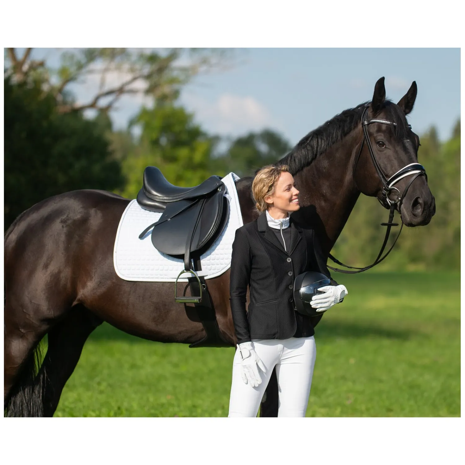 Damen black forest Turnierbekleidung<Turnierhirt kurzar