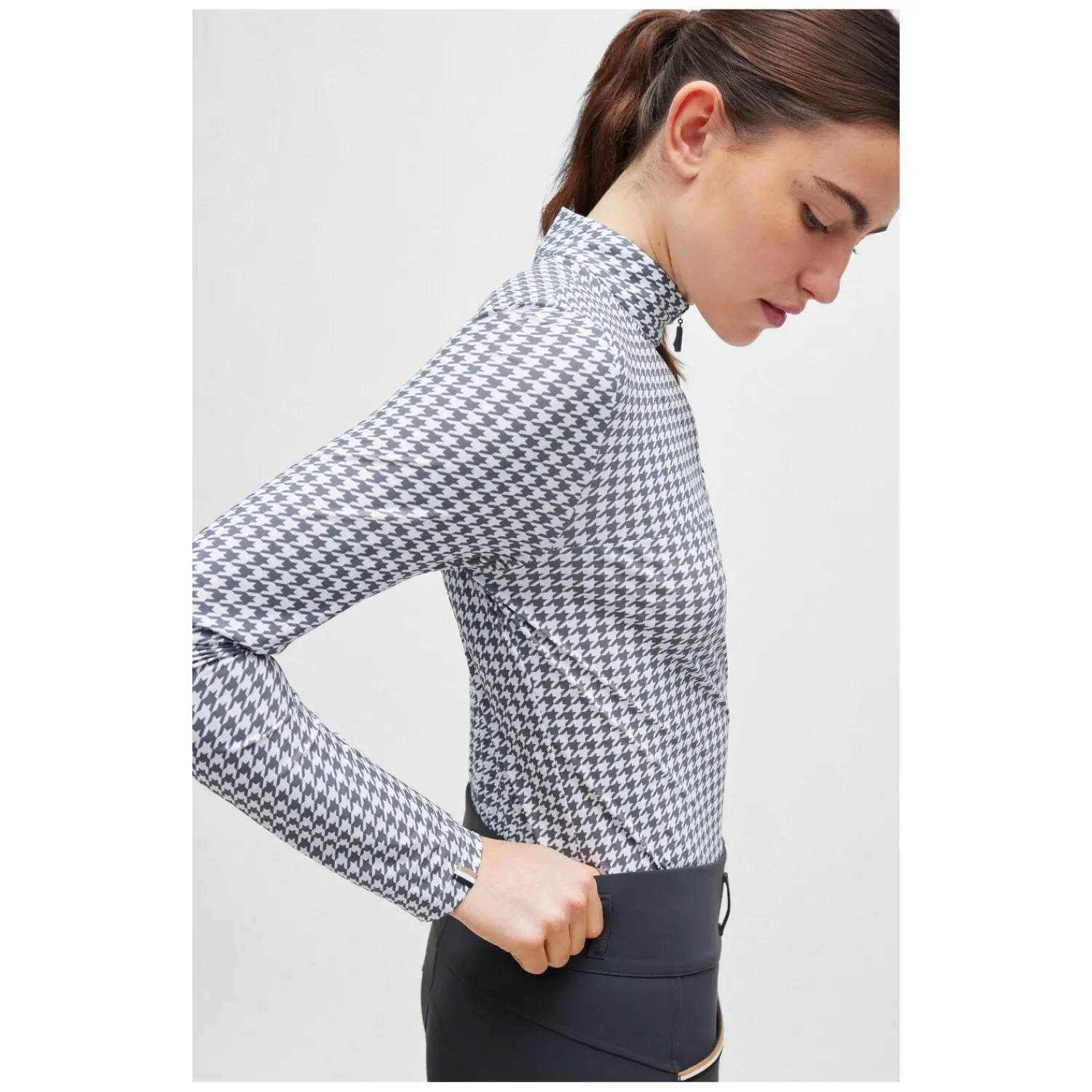 Damen BOSS EQUESTRIAN Funktionsshirts<Trainingsshirt Rache Houndstooth