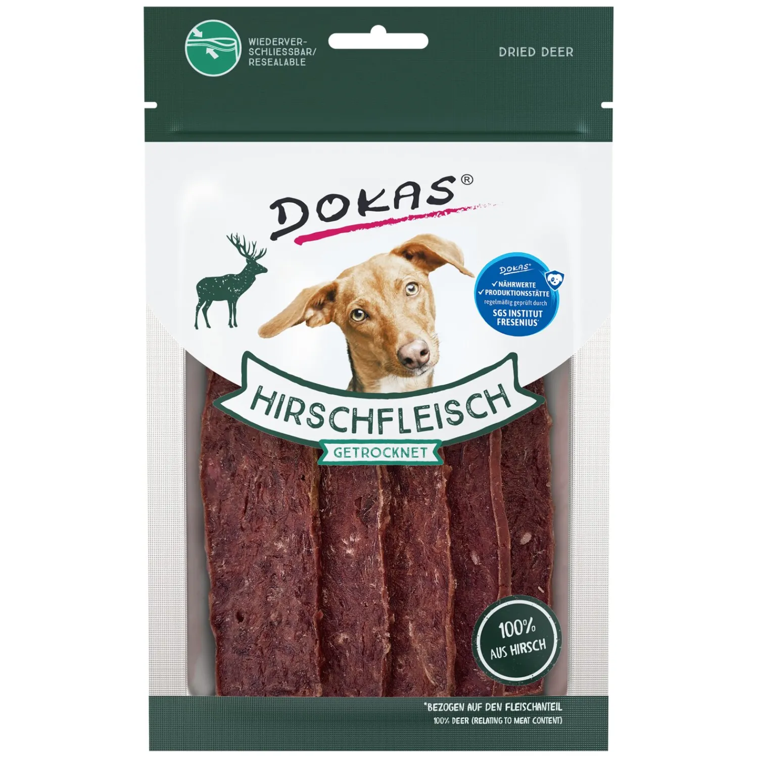 DOKAS Hundesnacks<Fleisch-Snack getrocknet