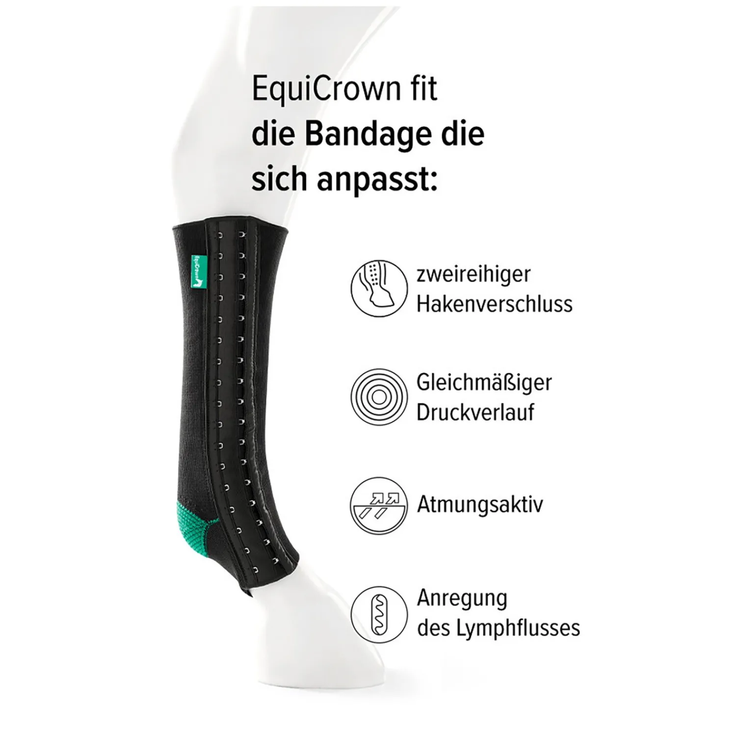 EquiCrown Abkühlen Und Regenerieren|Gamaschen<Kompressionsbandage fit mit Hakenverschluss