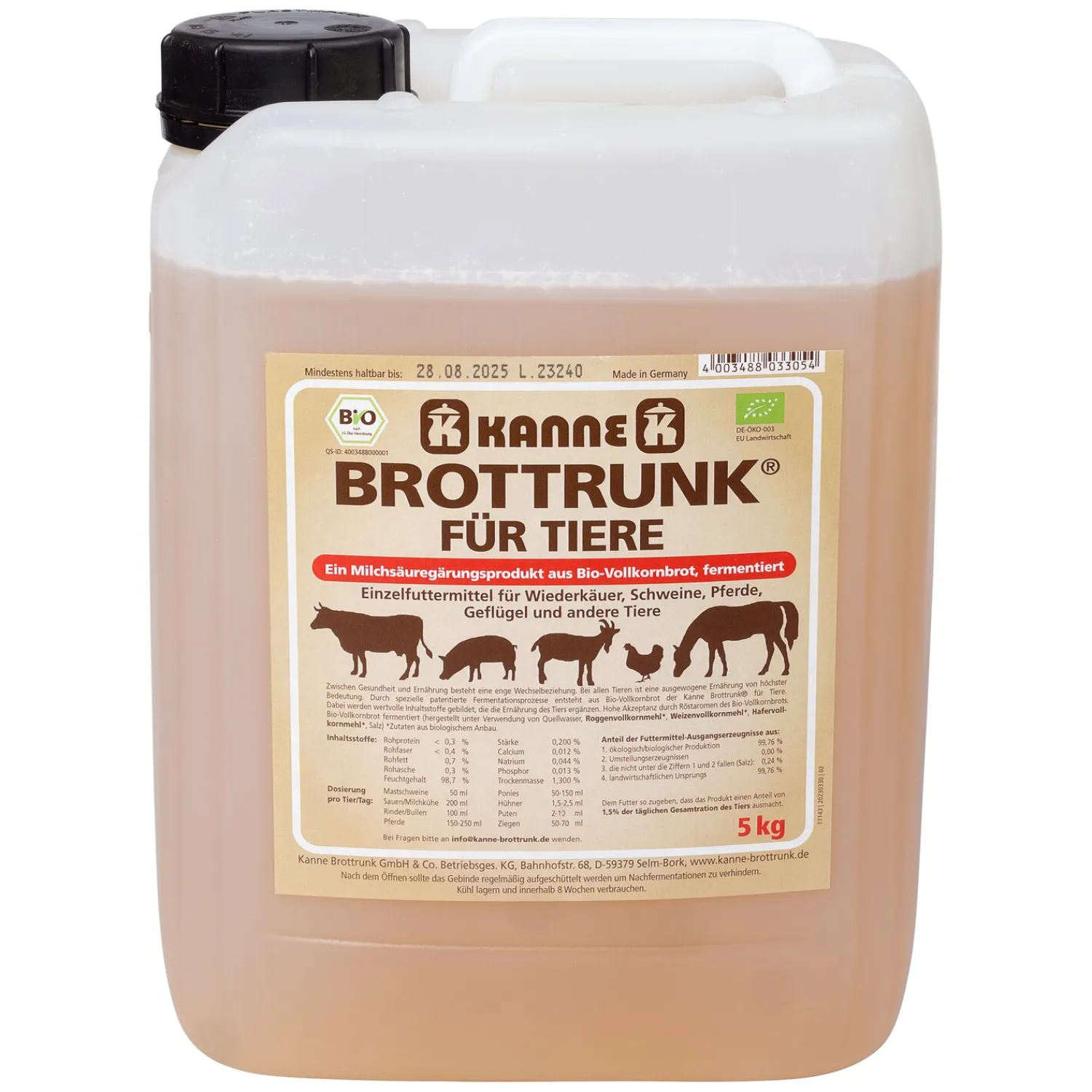 Loesdau Zusatz- Und Mineralfutter<KANNE Bio Brottrunk für Tiere