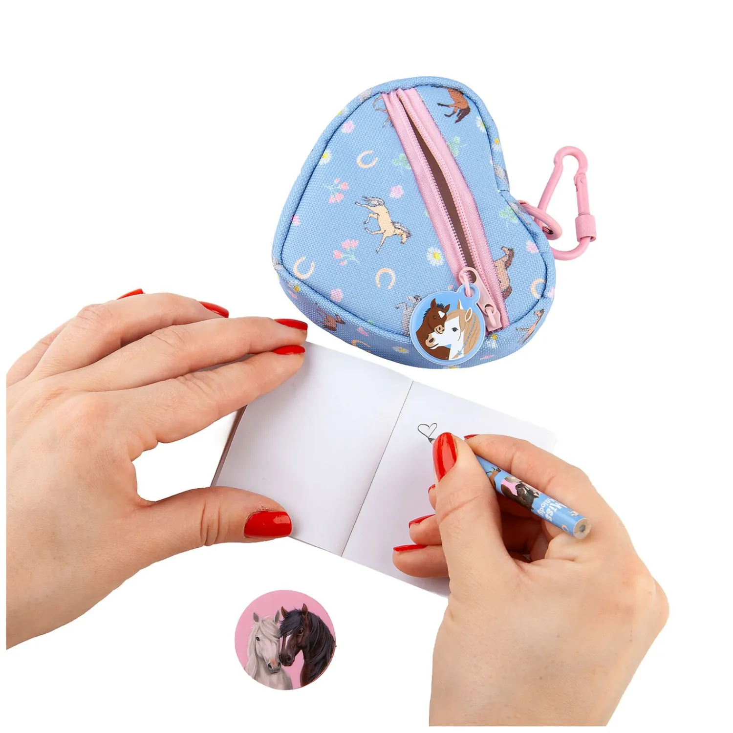 Loesdau Geschenke Für Reiter|Taschen<Miss Melody Herztasche mit Schreibset