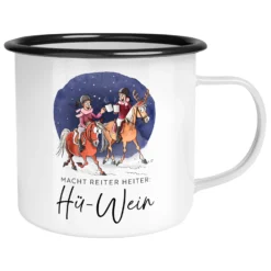 Loesdau Geschenke Für Reiter<mrs. RIDE Emailletasse Hü-Wein