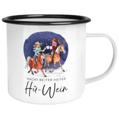 Loesdau Geschenke Für Reiter<mrs. RIDE Emailletasse Hü-Wein