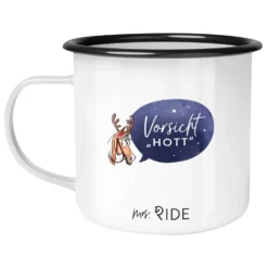 Loesdau Geschenke Für Reiter<mrs. RIDE Emailletasse Hü-Wein