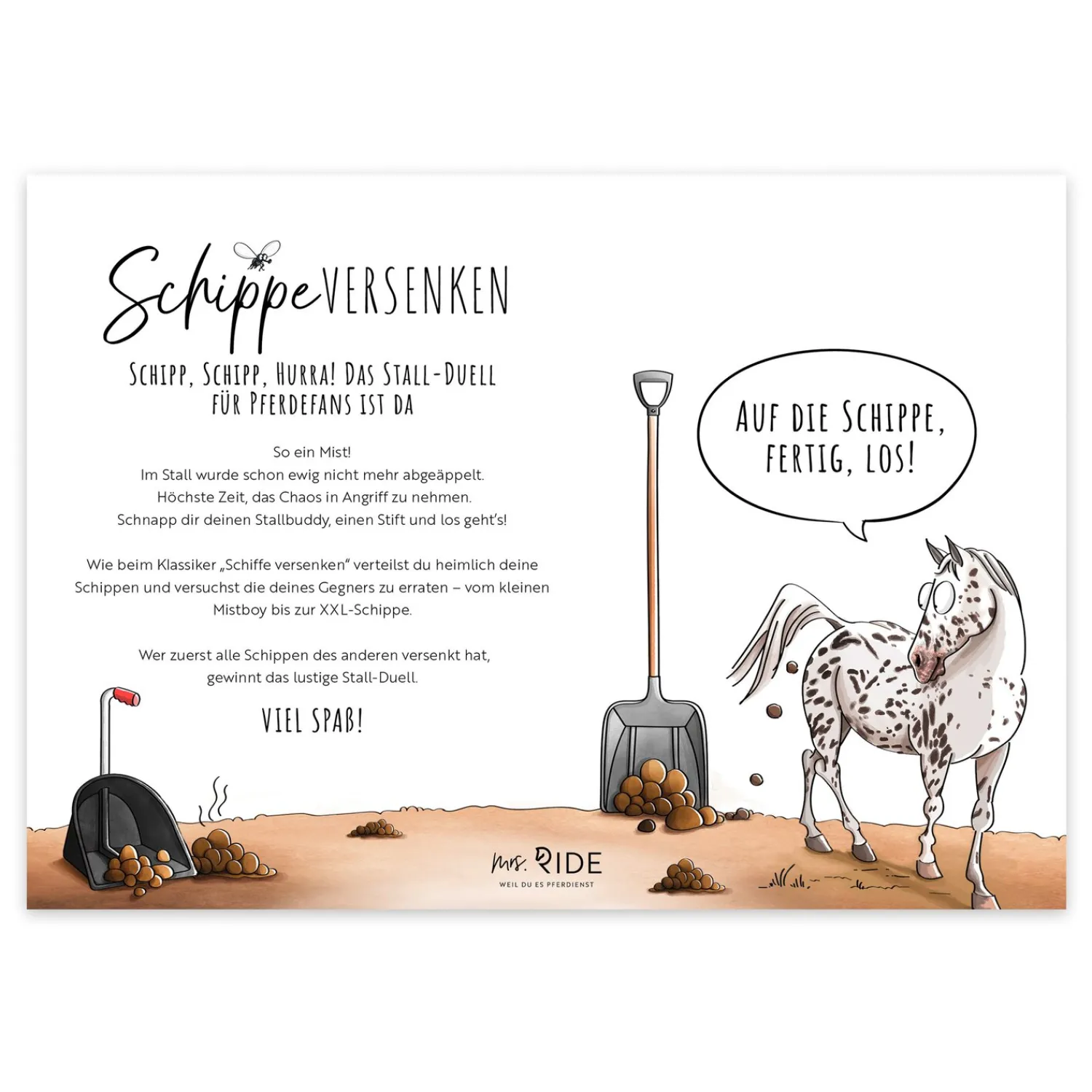 Loesdau Geschenke Für Reiter<mrs. RIDE Spielblock Schippe versenken