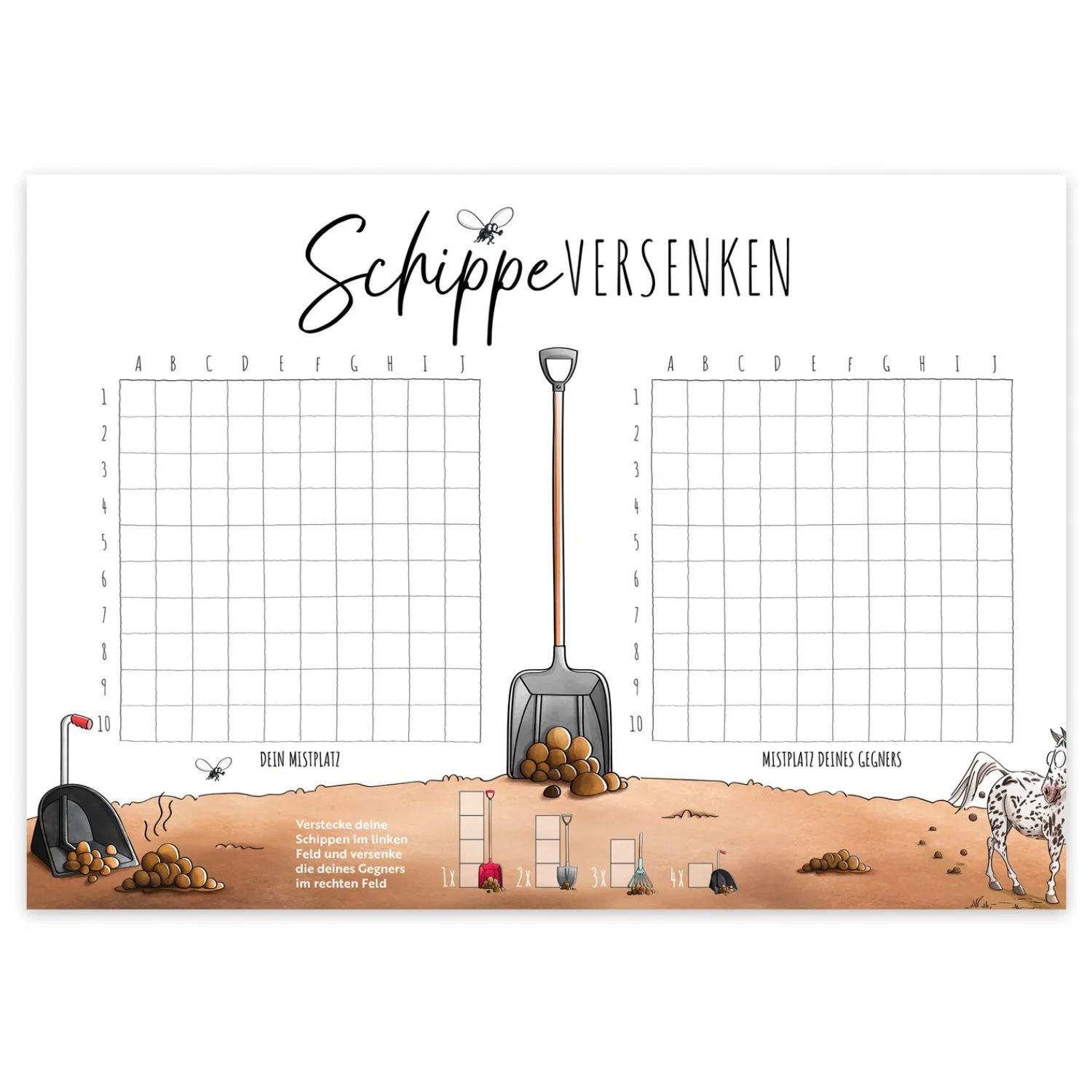 Loesdau Geschenke Für Reiter<mrs. RIDE Spielblock Schippe versenken
