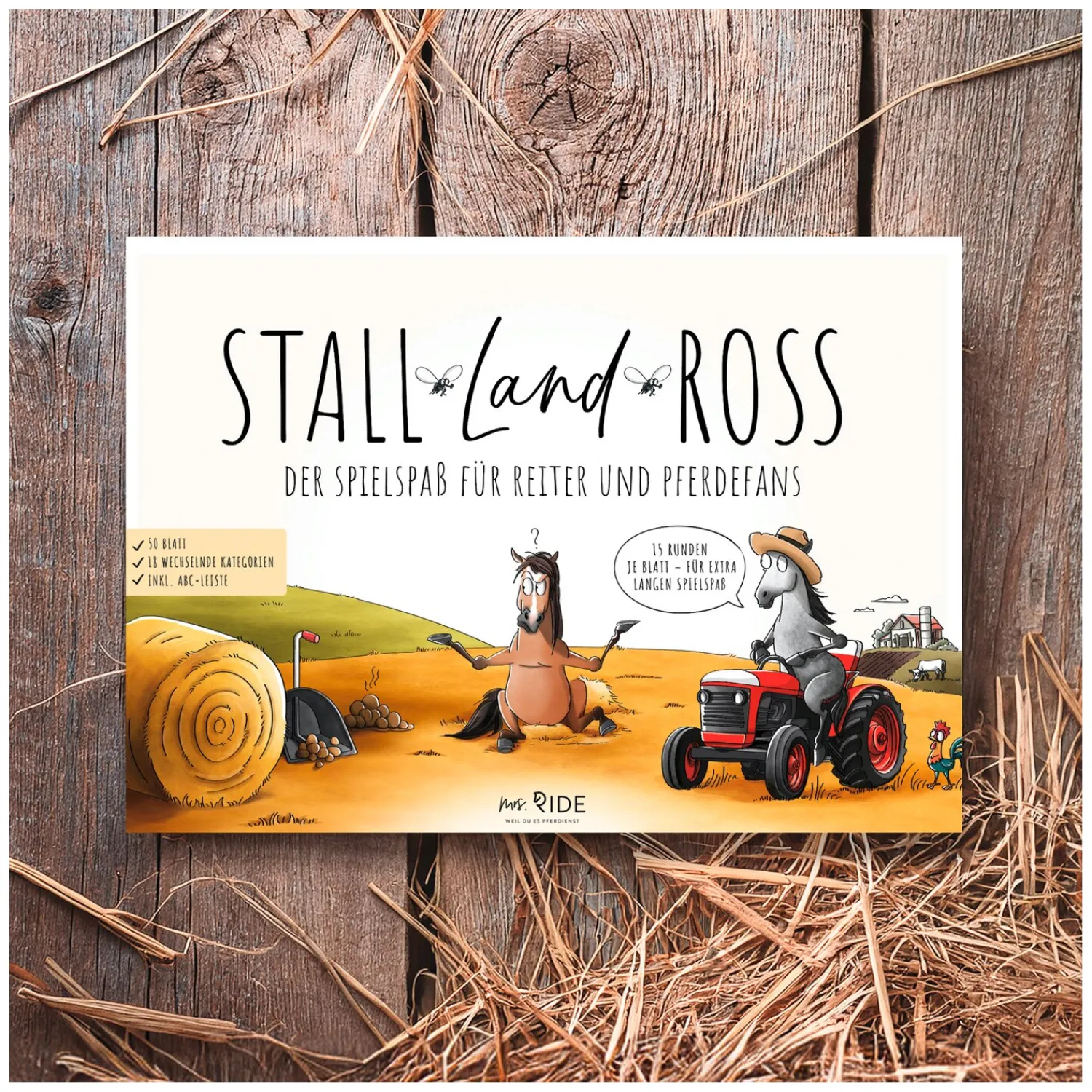 Loesdau Geschenke Für Reiter<mrs. RIDE Spielblock Stall Land Ross