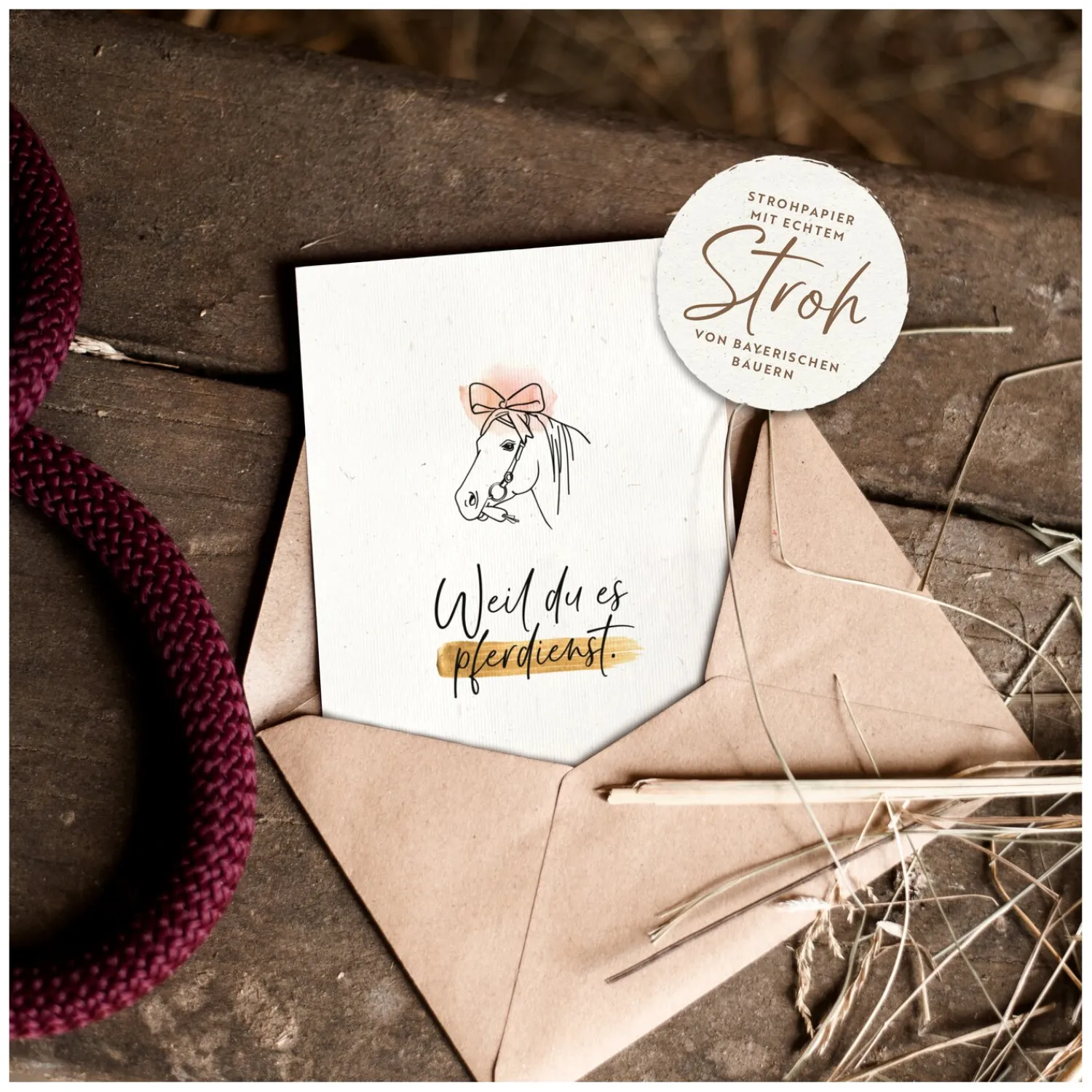 Loesdau Geschenke Für Reiter<mrs. RIDE Strohpapier-Postkarten