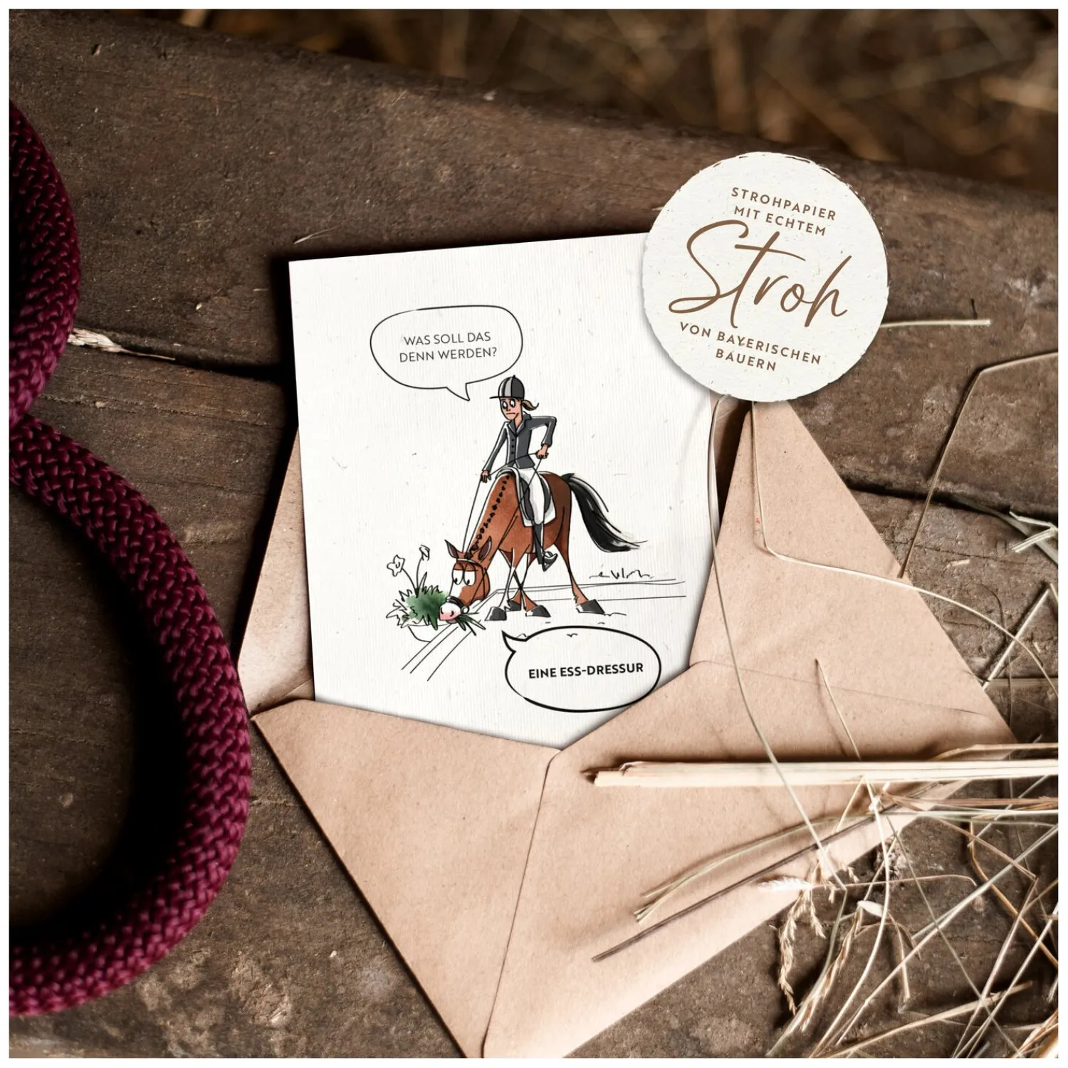 Loesdau Geschenke Für Reiter<mrs. RIDE Strohpapier-Postkarten