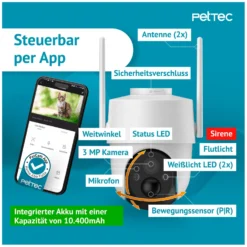 Loesdau Weiteres Stallzubehör|Pferdeanhängerzubehör<PetTec Überwachungskamera PetCam Free'n 360