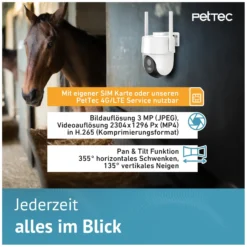 Loesdau Weiteres Stallzubehör|Pferdeanhängerzubehör<PetTec Überwachungskamera PetCam Free'n 360