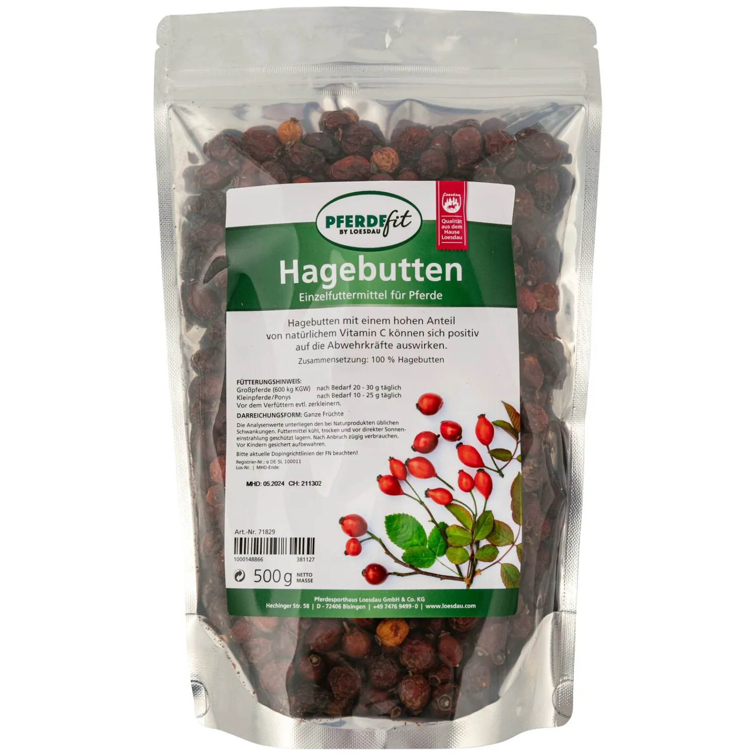 Loesdau Zusatz- Und Mineralfutter<PFERDEfit by Hagebutten ganz
