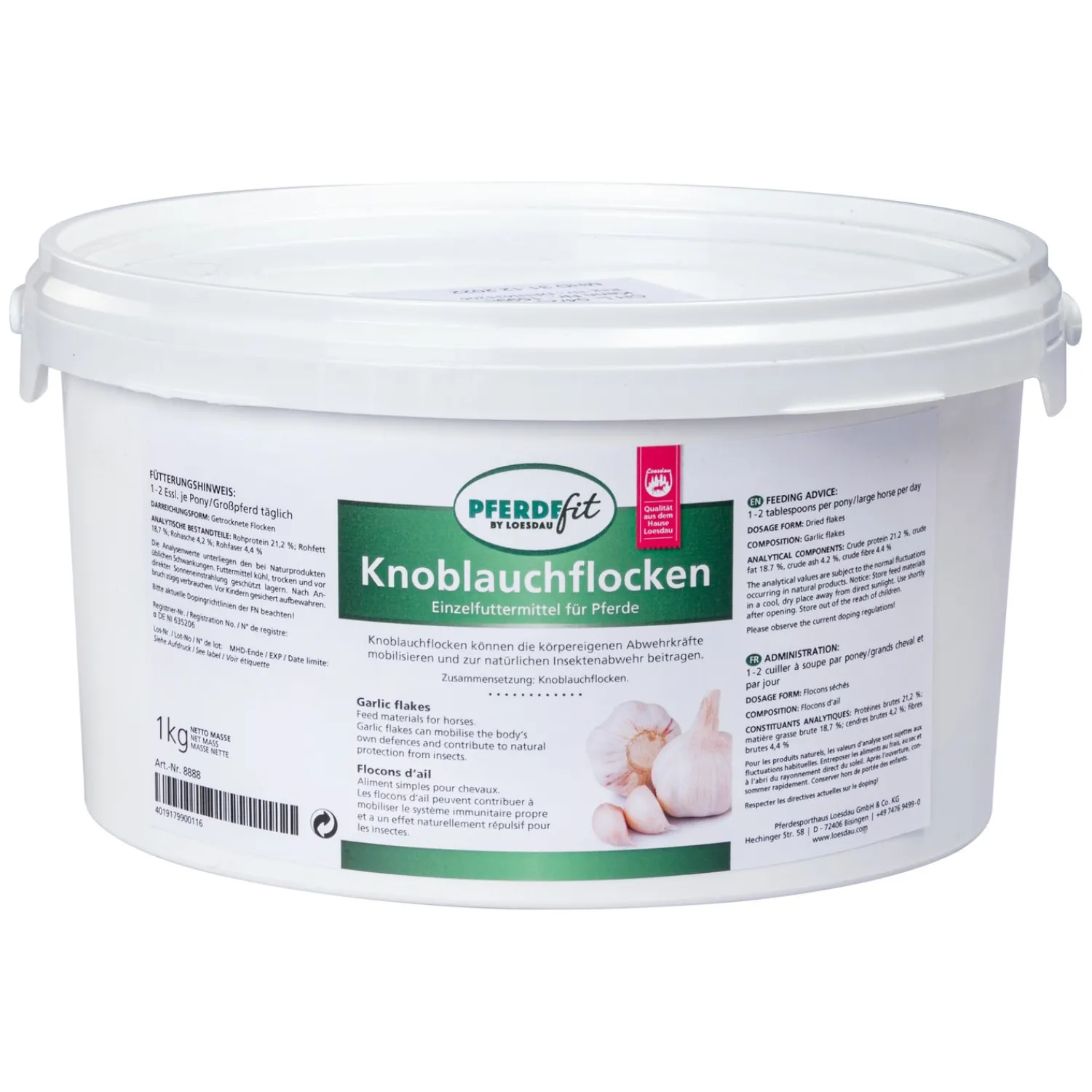 Loesdau Zusatz- Und Mineralfutter|Zusatzfutter<PFERDEfit by Knoblauchflocken