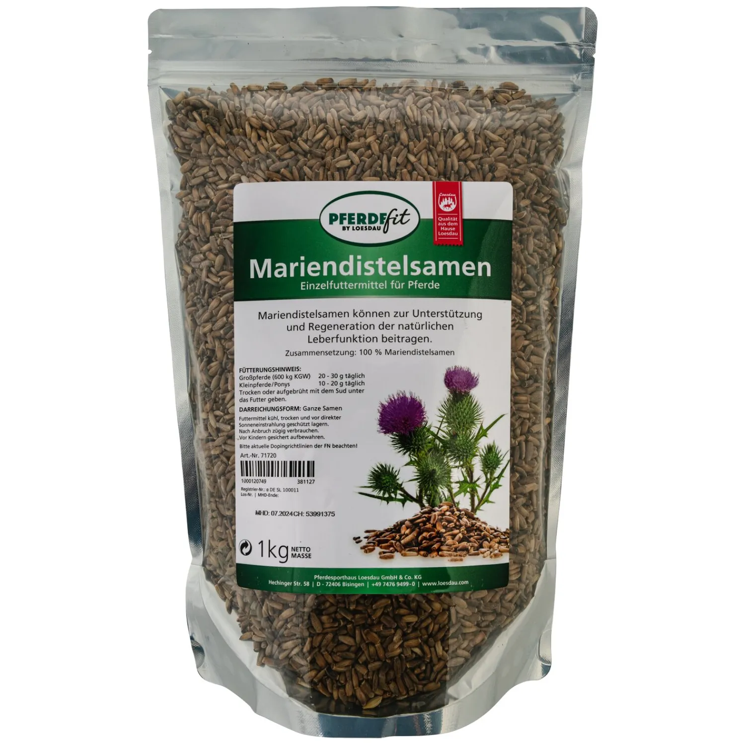 Loesdau Zusatz- Und Mineralfutter<PFERDEfit by Mariendistelsamen