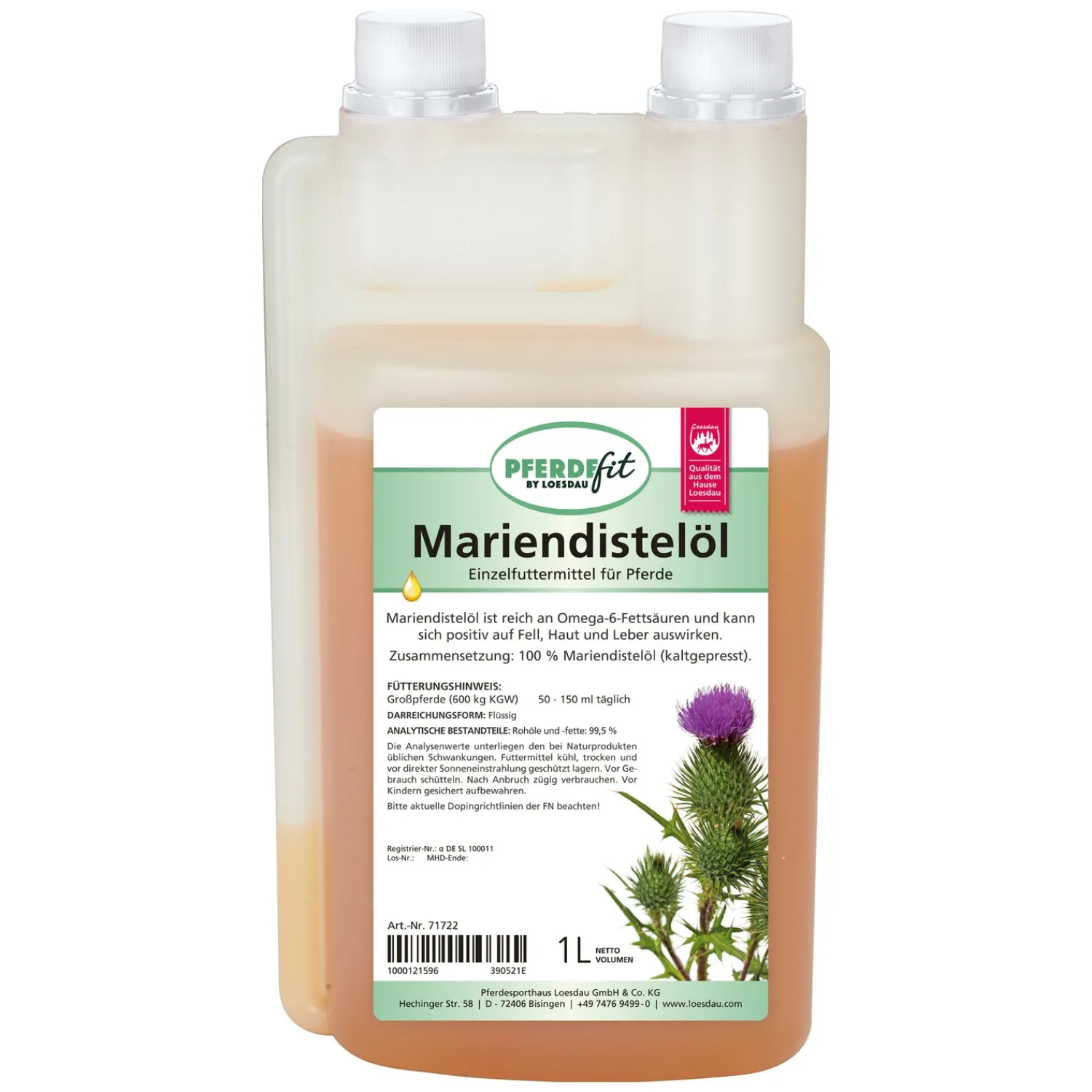 Loesdau Zusatz- Und Mineralfutter<PFERDEfit by Mariendistelöl