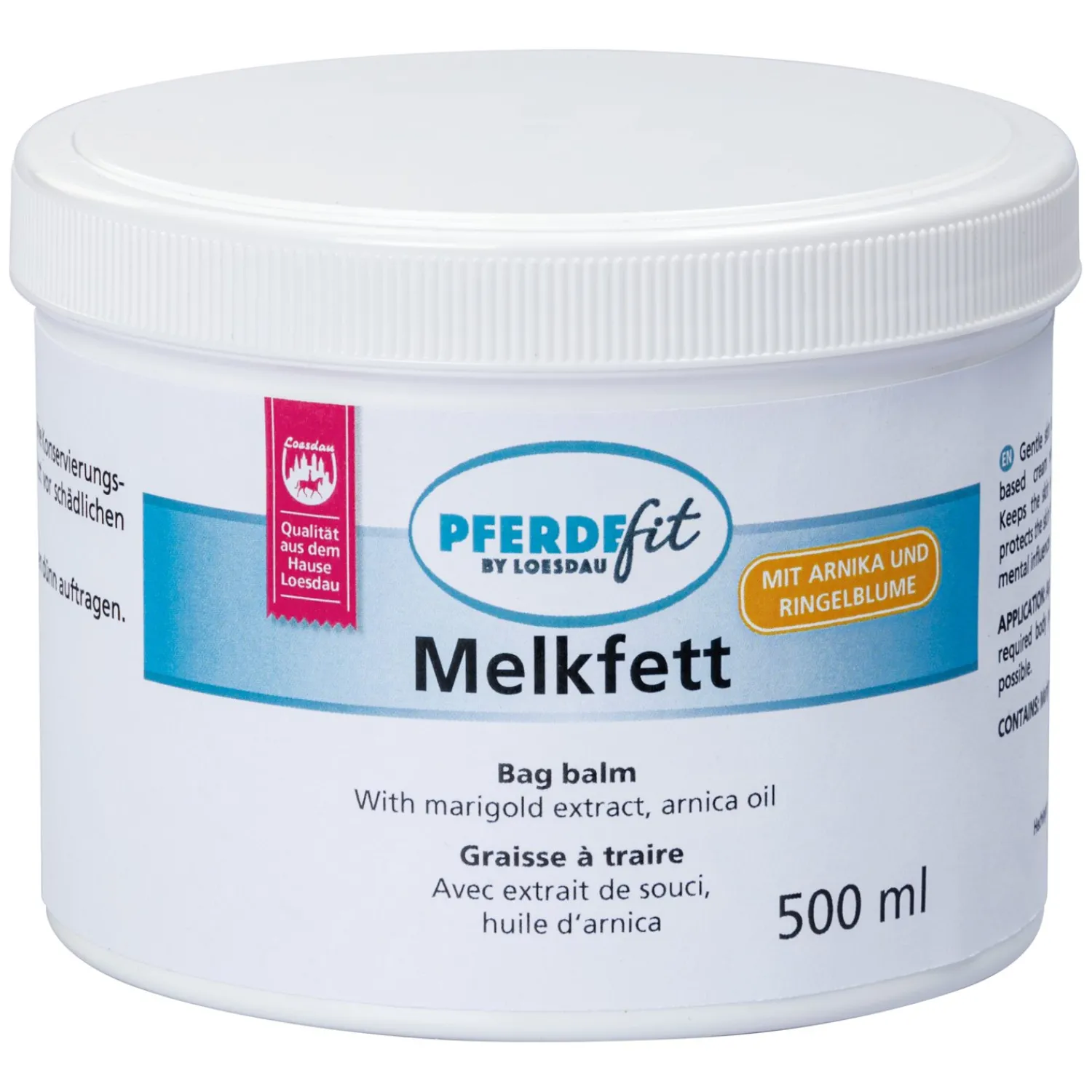 Loesdau Pferdepflege<PFERDEfit by Melkfett mit Ringelblume und Arnika