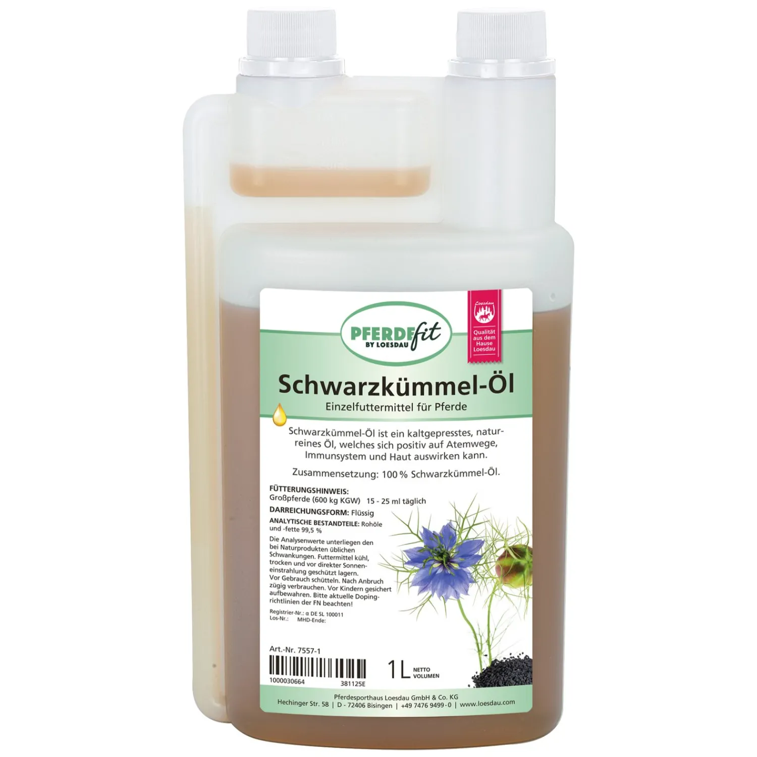 Loesdau Zusatz- Und Mineralfutter<PFERDEfit by Schwarzkümmelöl