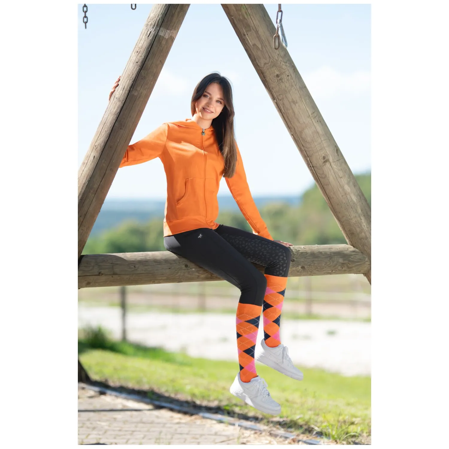 Loesdau Reitsocken<RIDE now Kniestrümpfe mit Rautenmuster