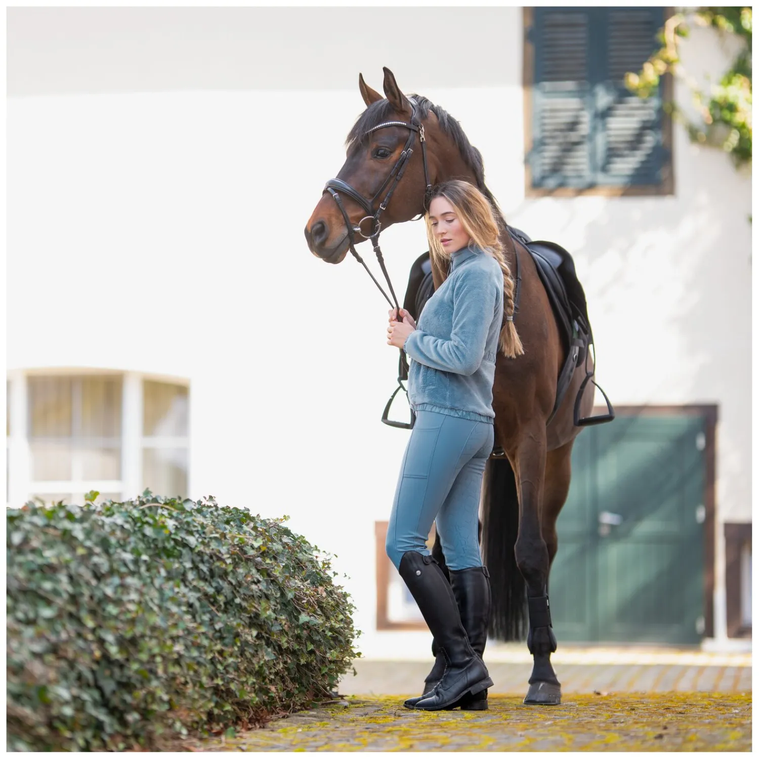Damen RIDE now Reithosen<Softshell Grip-Vollbesatz-Reithose