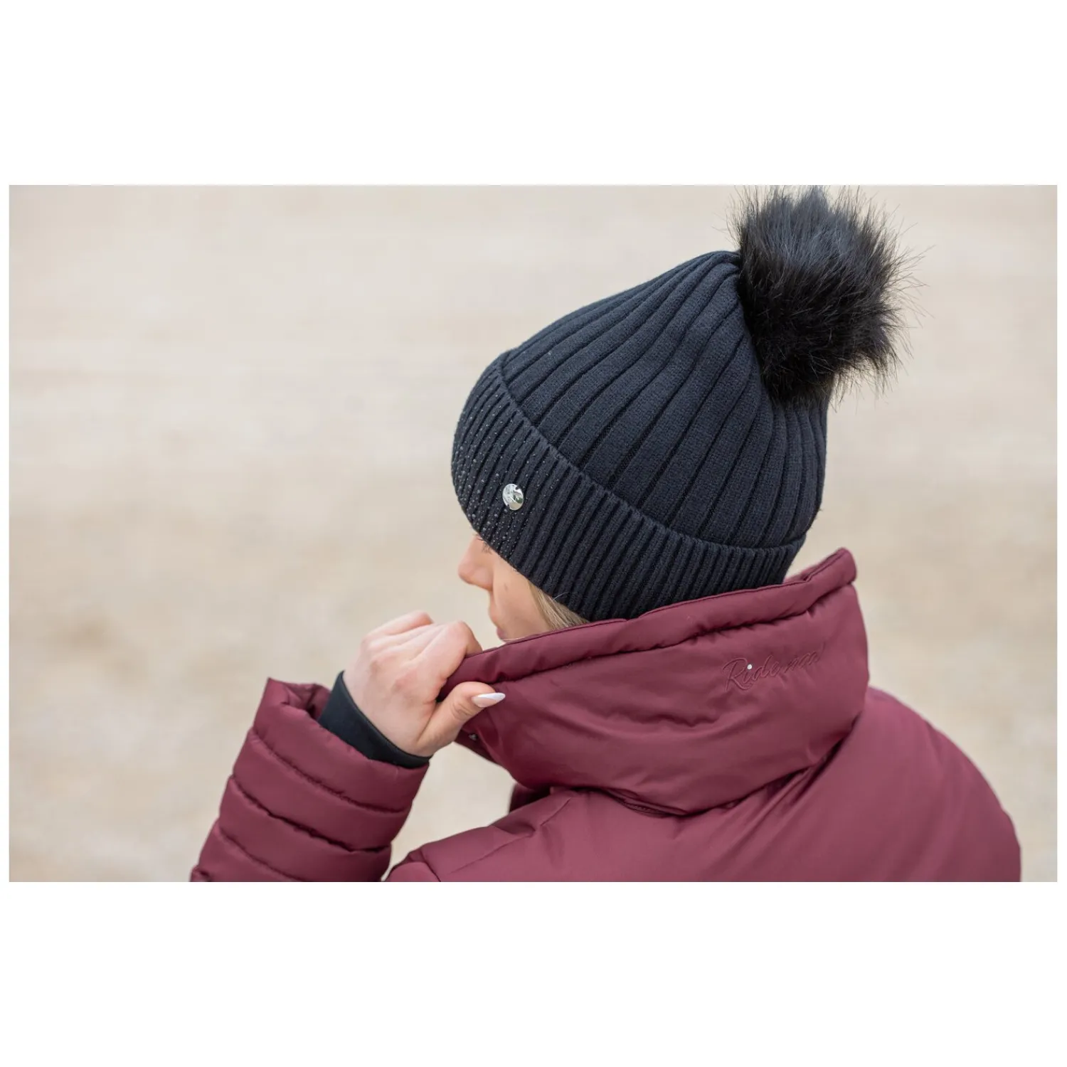 Loesdau Mützen & Schals<RIDE now Strickmütze mit Glitzersteinchen