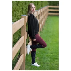 Damen RIDE now Reithosen<Thermo-Reitleggings mit Grip-Halbbesatz