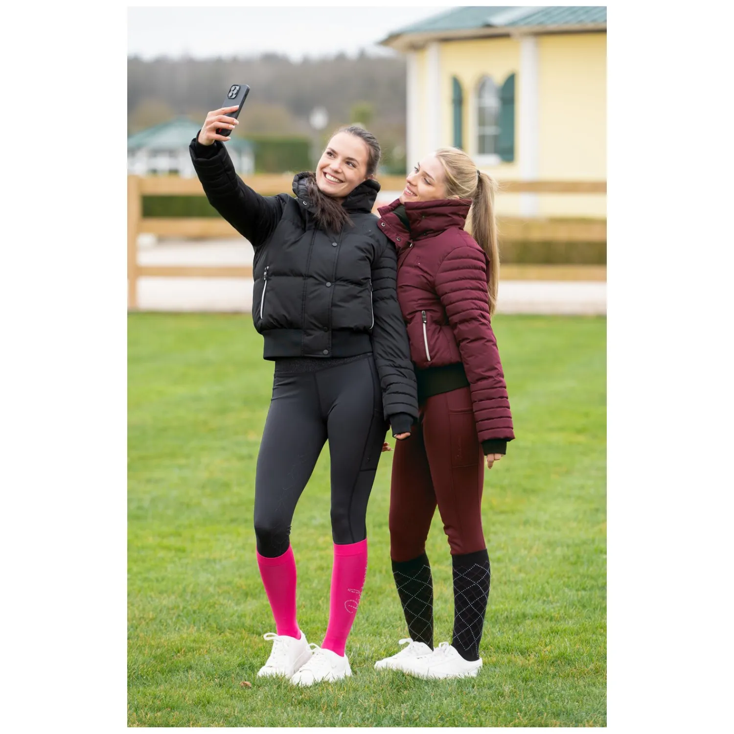 Damen RIDE now Reithosen<Thermo-Reitleggings mit Grip-Halbbesatz
