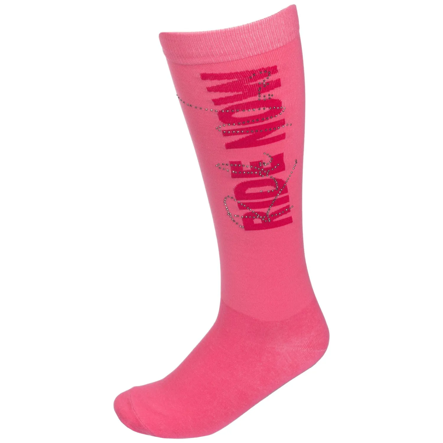 RIDE now Reitsocken<Thinsocks mit Glitzerschriftzug