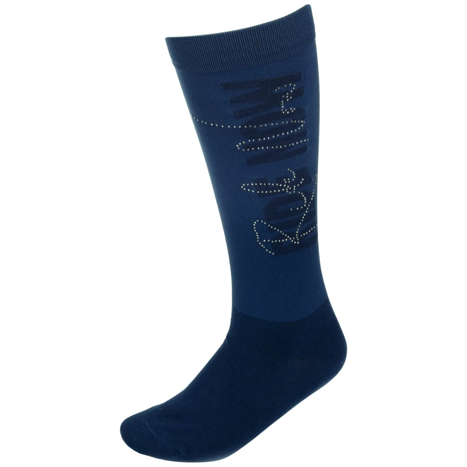 RIDE now Reitsocken<Thinsocks mit Glitzerschriftzug