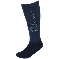 RIDE now Reitsocken<Thinsocks mit Glitzerschriftzug
