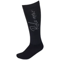 RIDE now Reitsocken<Thinsocks mit Glitzerschriftzug