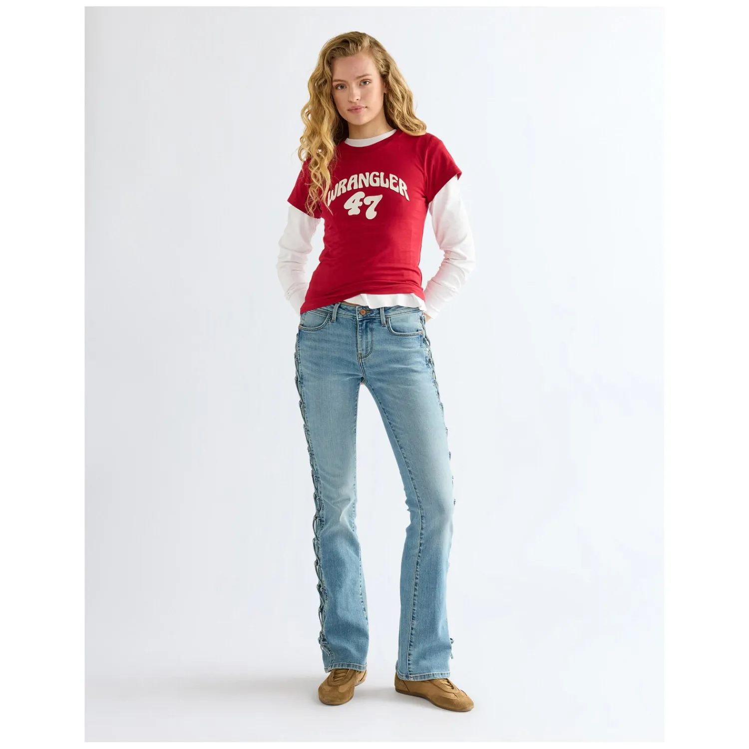 Damen Wrangler Polo & T-Shirts<T-hirt hrunken Band Tea