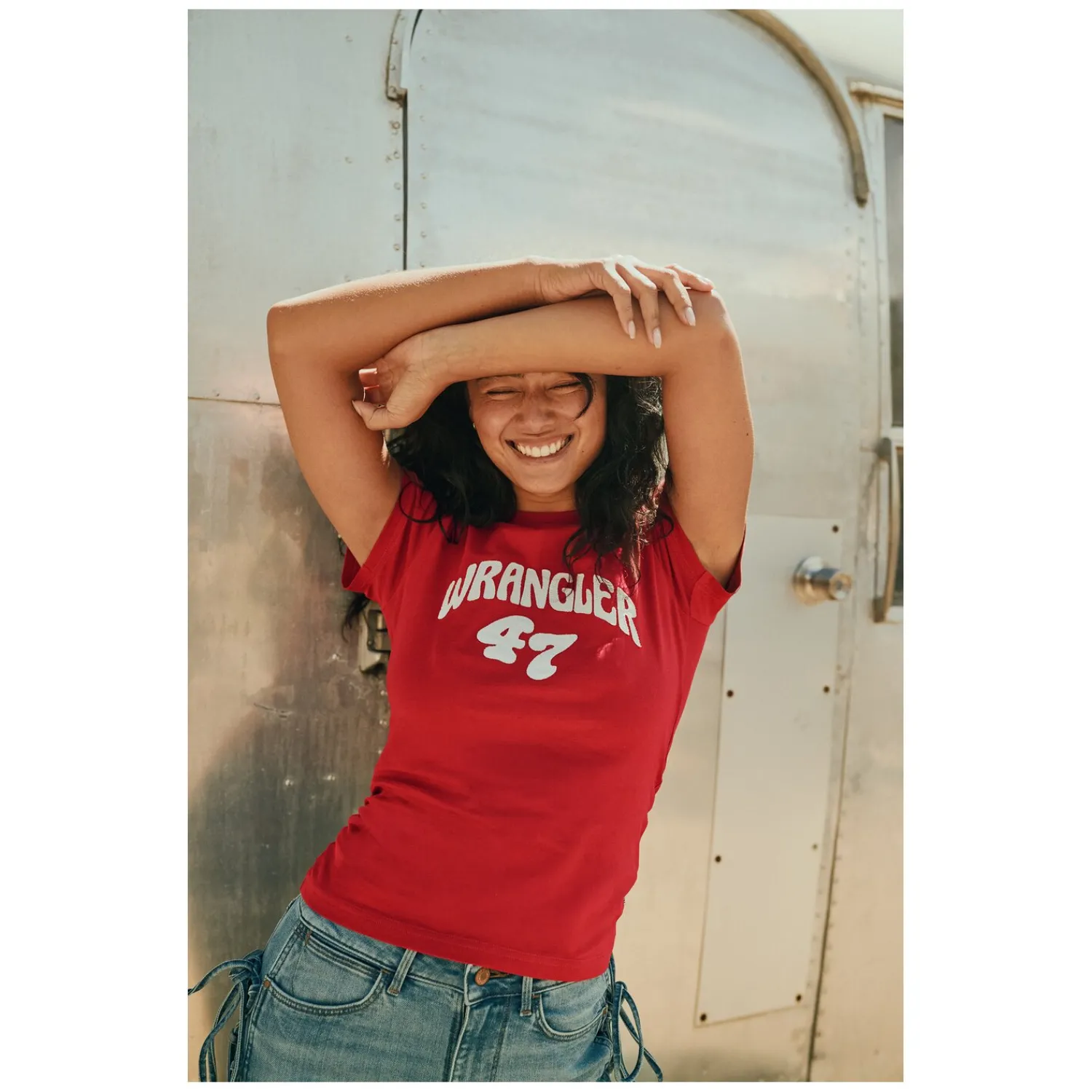 Damen Wrangler Polo & T-Shirts<T-hirt hrunken Band Tea